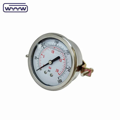 Water Tank 60mm Oil Pressure Gauge U-Clamp With Stainless Steel Case
