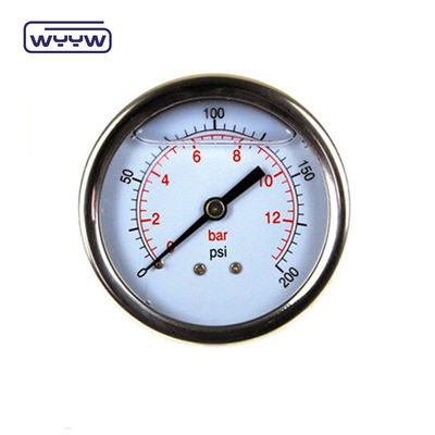 Hydraulic Jack Pressure Gauge Center Back Connection 100mm Dial Size