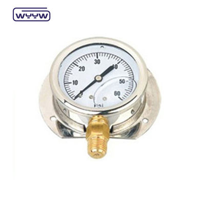 Glycerine Pressure Gauge Manometer 100mm Bottom Pressure Meter For Oil And Gas