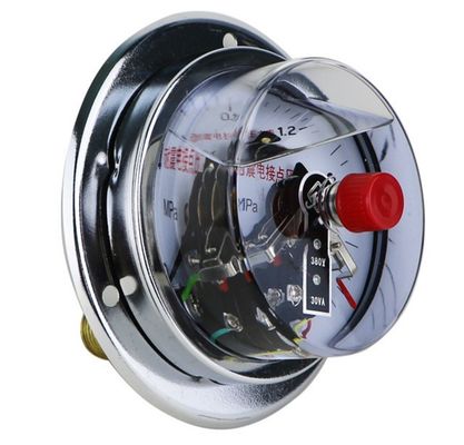 60MPa Silicone Filled 380V Electric Contact Pressure Gauge Shock Resistant