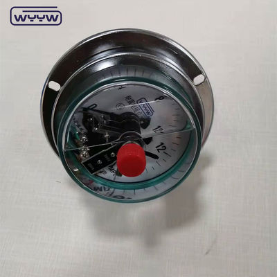 0-1MPa Electrical Contact Pressure Gauge , Silicone Oil Filled Pressure Gauge With Flange