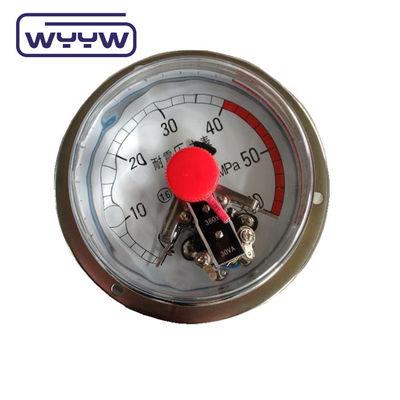 0-1MPa Electrical Contact Pressure Gauge , Silicone Oil Filled Pressure Gauge With Flange