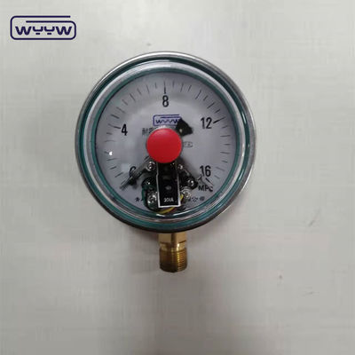 Stainless Steel Silicone Filled Pressure Gauge Bottom Connection 100mm