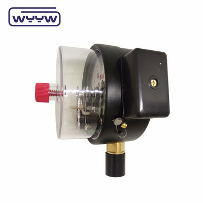 100mm black steel bottom pressure manometer with electric contact