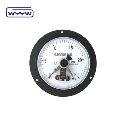 Standard Electric Contact Pressure Gauge 60mm Black Steel / Stainless Steel Material