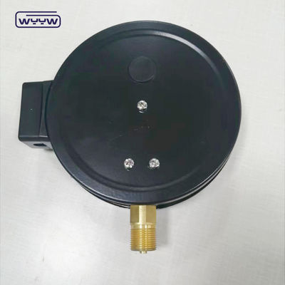 1.6MPa black steel case 1/2&quot;bsp M20X1.5 6 inch electric contact dual scale manometer pressure gauge price