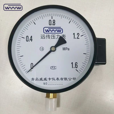 1.6MPa black steel case 1/2&quot;bsp M20X1.5 6 inch electric contact dual scale manometer pressure gauge price