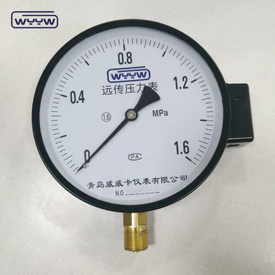 1.6MPa black steel case 1/2&quot;bsp M20X1.5 6 inch electric contact dual scale manometer pressure gauge price