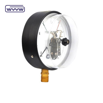 6" 150mm Black Steel Electric Contact Pressure Gauge Bottom Mounting