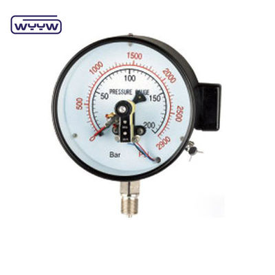 NO+NO Black Steel Case 1.6MPa 100mm 380V Electric Contact Manometer AC Pressure Gauge