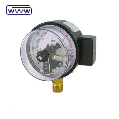 63mm Electric Contact Pressure Gauge Bottom Connection No Oil Filled