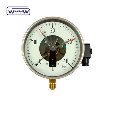 Hydraulic Electric Contact Pressure Gauge Manometer 1.6% Accuracy