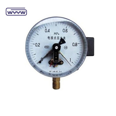 Hydraulic Electric Contact Pressure Gauge Manometer 1.6% Accuracy