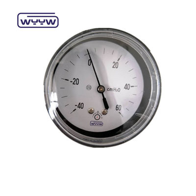 63mm Mmh2o Axial Mbar Bellows Pressure Gauge Manometer With SS304 Case