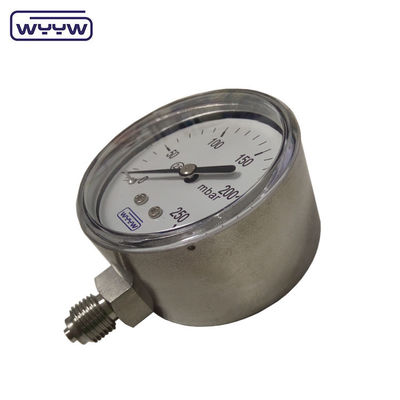 MMWC &amp; Mbar 63mm Capsule Pressure Gauge Manometer Stainless Steel Material