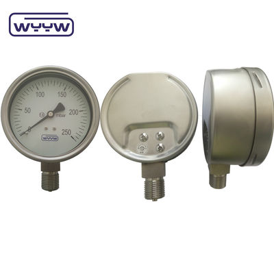 100mm 4&quot; All Stainless Steel Pressure Gauge , Bellow Type Pressure Gauge