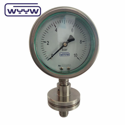 100mm Industrial Manometer 4&quot; Diaphragm Seal Chemical Pressure Gauge