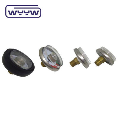 4000PSI 38mm ss case spring tune small size with rubber cover cylinder pressure gauge