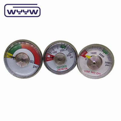 4000PSI 38mm ss case spring tune small size with rubber cover cylinder pressure gauge