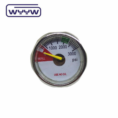 Back Mount Paintball Pressure Gauge 5000 Psi Range Customized