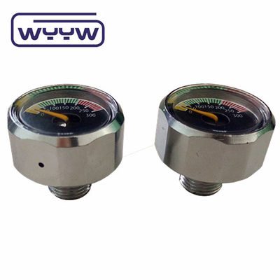 22mm mini manometer 1/8bspp gas flowmeter pcp inline diving gauge bar scuba pressure gauge