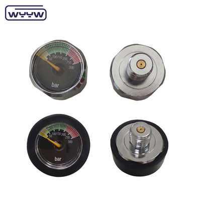 22mm mini manometer 1/8bspp gas flowmeter pcp inline diving gauge bar scuba pressure gauge