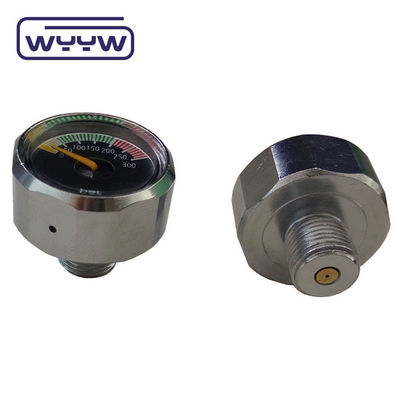 22mm mini manometer 1/8bspp gas flowmeter pcp inline diving gauge bar scuba pressure gauge