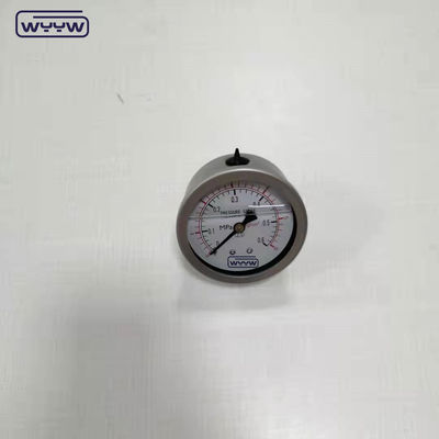2.5 Inch Axial Liquid Filled Pressure Gauge Vibration Proof All Stainless Steel