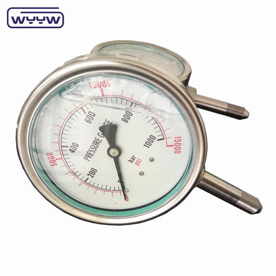 High Pressure Oil Psi 1000 Bar Boom Sprayer Pressure Gauge Manometer
