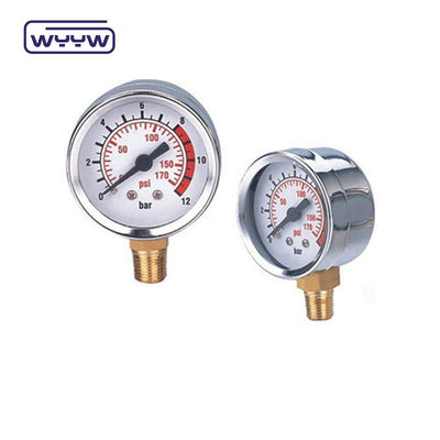 Shock Proof Liquid Filled Pressure Gauge Manometer Stainless Steel Material