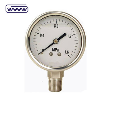 ss304 special thread high pressure 1000 bar oil filled 4" utility pressure gauge