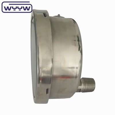 Oil Filled 4" Stainless Steel Vibration Proof Pressure Gauge With Wide Pressure Range Of Mbar