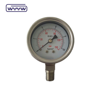 EN837-1 bayonet bezel oil 63mm pressure gauge
