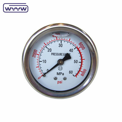 2.5&quot; Stainless Steel Liquid Filled Pressure Gauge Manometer Glycerin Pressure Gauge