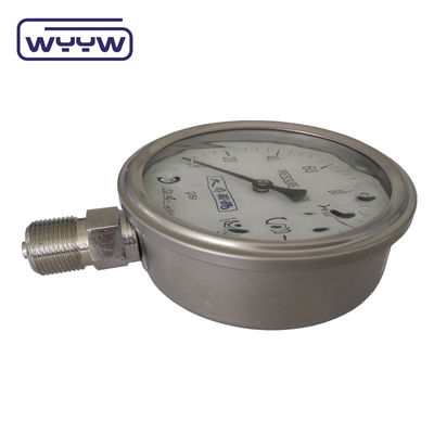 100mm 4&quot; Liquid Oil Filled Pressure Gauge Manometer 1.6% Accuracy
