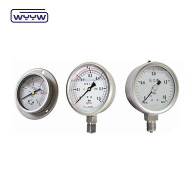4 Inch Stainless Steel Oil Filled Pressure Gauge With 2.5%/1.6% Accuracy And 1/4''PT/NPT/G/M Thread