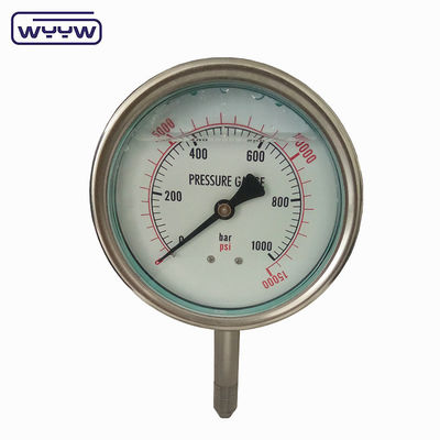 Oil Filled Stainless Steel Pressure Gauge 4&quot; 100mm Industrial Pressure Meter