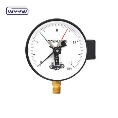 Electric Contact Pressure Gauge 100mm 380V Back Steel Case Manometer AC