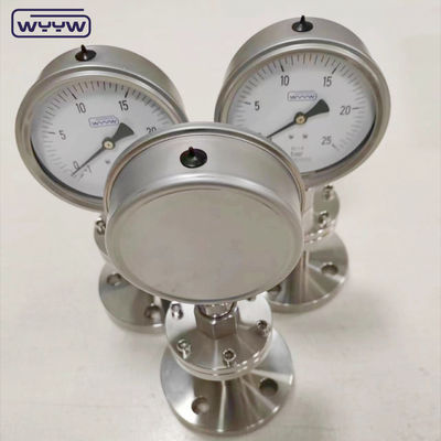 Diaphragm Seal Pressure Gauge 10 Bar Ss316 Glycerine Filled For Chemical Oil And Gas