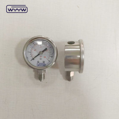 Bottom Mount Liquid Filled Hydraulic Pressure Gauge For Automotive Industry
