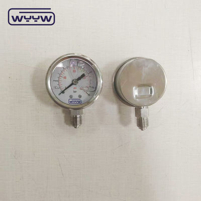 Bottom Mount Liquid Filled Hydraulic Pressure Gauge For Automotive Industry