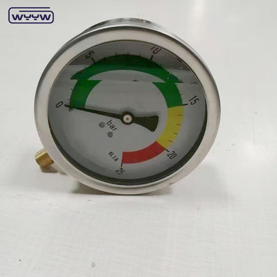 Stainless Steel Pressure Gauge Manometer With Brass Thread Bottom Connection
