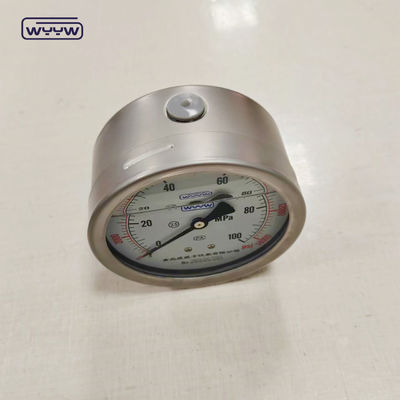 Industrial-Grade and Accurate Gauge Filled with Liquid Pressure Accuracy ±1.6% Of Full Scale Mount Bottom Mount