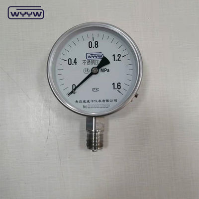 100mm Diameter SS304 Dry Pressure Gauge With ±1.6% Accuracy Class Alternative