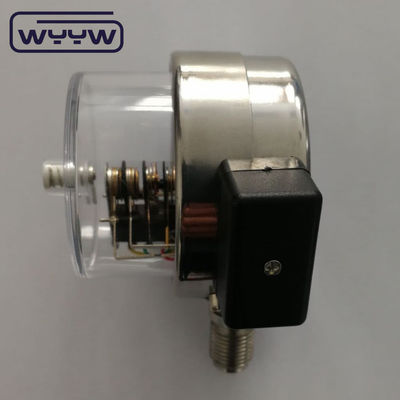 63mm Industrial Pressure Measurement Electric Contact Pressure Gauge With 2.5% Precision