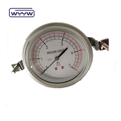 Stainless Steel Mbar Pressure Gauge 2.5% Accuracy For Industrial Applications