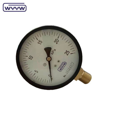 150mm Capsule Pressure Meter Durable Black Steel Case Material for High Pressure Environments