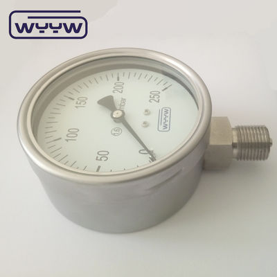 Aluminum Black Pointer Capsule Pressure Gauge 100mm 1/2 Connection Sizes for Heavy-Duty Applications