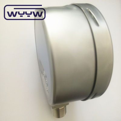 Aluminum Black Pointer Capsule Pressure Gauge 100mm 1/2 Connection Sizes for Heavy-Duty Applications