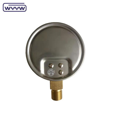 Aluminum Black Pointer Capsule Pressure Gauge Brass Or Stainless Steel Material 1/4 And 1/2 Connection Sizes